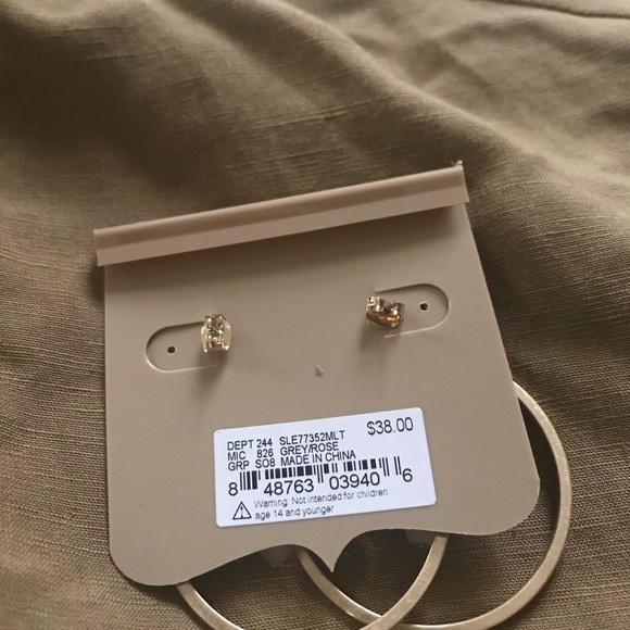 NWT Southern Living Stone Hoop earrings Dillards - Picture 3 of 3